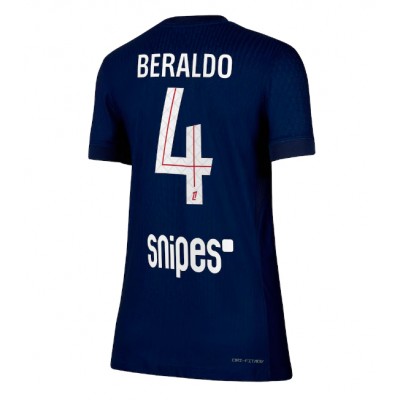 Paris Saint-Germain Lucas Beraldo #4 Domaci Dres za Ženska 2025-26 Kratak Rukav Paris Saint-Germain Lucas Beraldo #4 Domaci Dres za Ženska 2025-26 Kratak Rukav